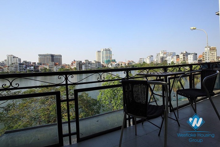 Two bedroom with lake view apartment for lease in Tu Hoa st, Tay Ho